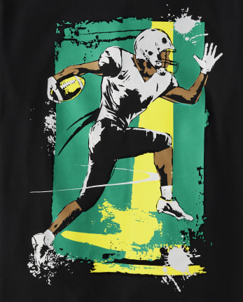 Boys Football Player Graphic Tee
