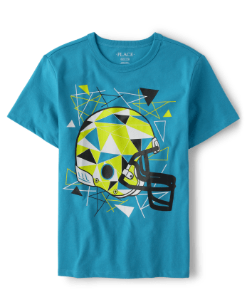 Boys Football Helmet Graphic Tee