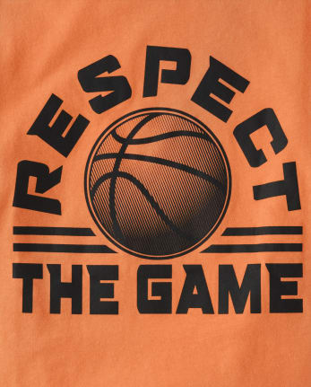 Boys Respect The Game Basketball Graphic Tee