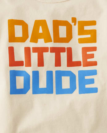 Baby And Toddler Boys Dad's Little Dude Graphic Tee
