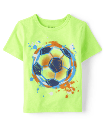 Kid Boy Casual Soccer Print Short-sleeve Tee