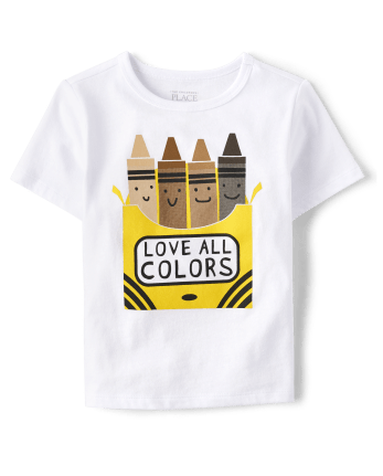 Baby And Toddler Boys Short Sleeve Crayons Graphic Tee