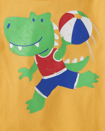 Baby And Toddler Boys Dino Beach Ball Graphic Tee