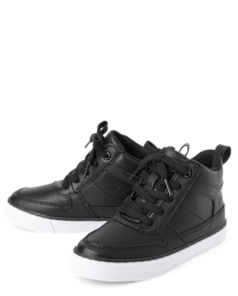 Boys black high top shoes hotsell