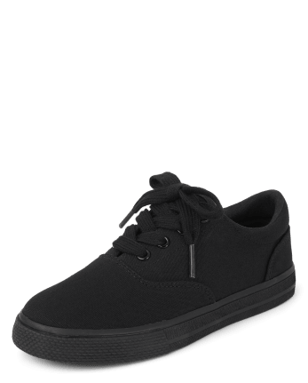 Boys all black sneakers discount