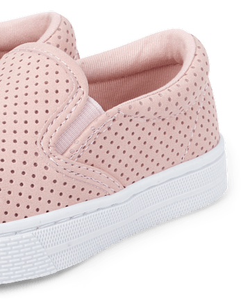 Niños pequeños Niña Perforated Slip On Tenis