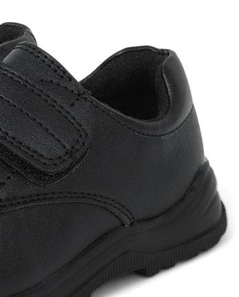 toddler black dress shoes Kids Black Slip-On Dress Shoes – Vegan Leather Toddler Formal Shoes 9 main image 1