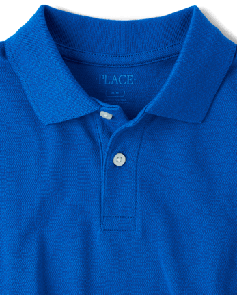 Boys Uniform Soft Pique Polo 3-Pack - RENEW BLUE