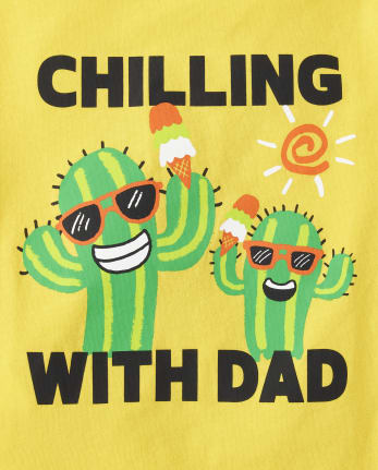 Baby And Toddler Boys Chilling With Dad Graphic Tee
