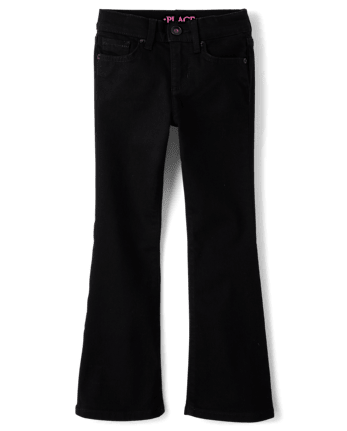 Jeans acampanados ajustados para niñas