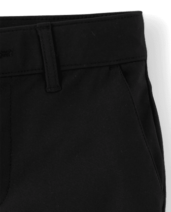 Pantalon chino skinny premium à séchage rapide pour uniforme de garçon - BLACK
