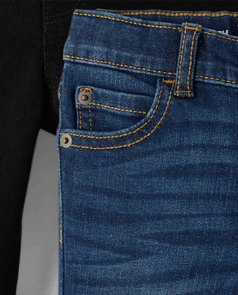 Baby And Niños pequeños Jeans ajustados para niños, paquete de 4