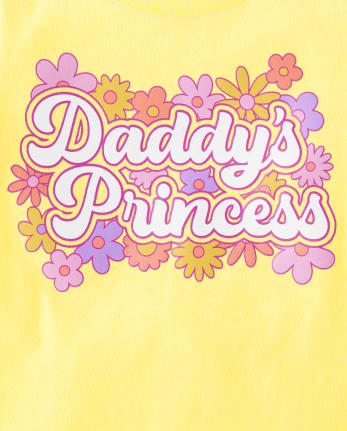 Baby And Toddler Girls Daddy's Princess Graphic Tee