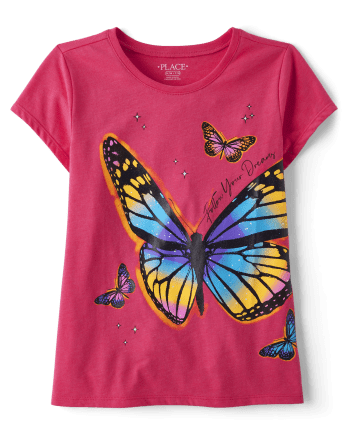 Girls Butterfly Graphic Tee