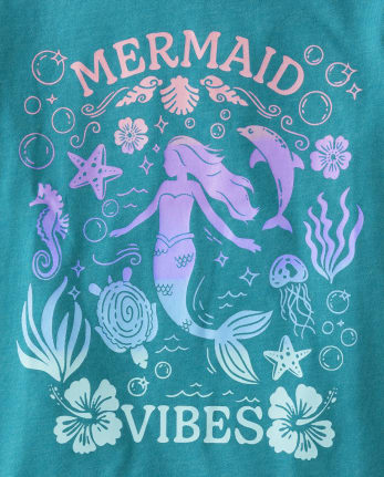 Girls Mermaid Vibes Graphic Tee