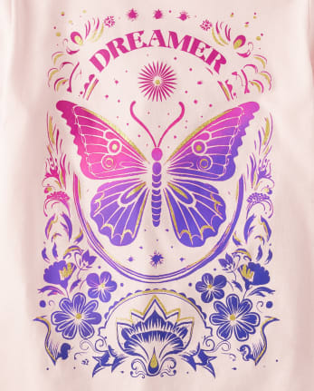 Girls Dreamer Butterfly Graphic Tee