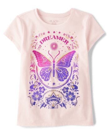 Girls Dreamer Butterfly Graphic Tee
