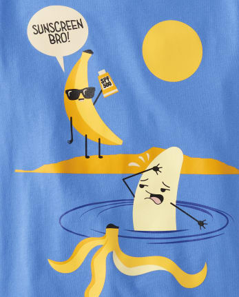 Camiseta con gráfico de plátano para niños