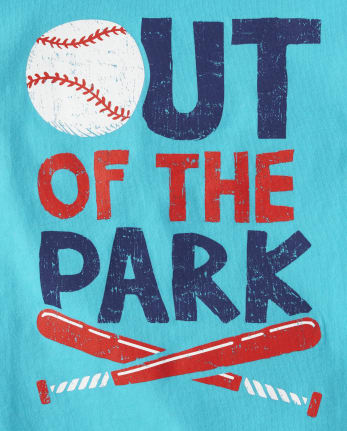 Camiseta con gráfico de béisbol para bebés y niños pequeños