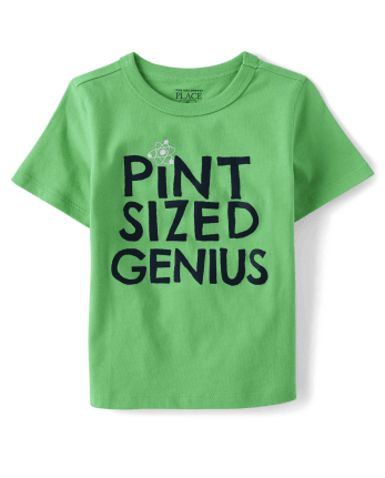 Camiseta con gráfico Genius del tamaño de una pinta para bebés y niños pequeños