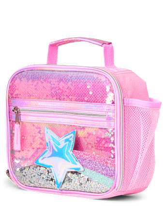 Girls Rainbow Sequin Shakey Star Lunchbox