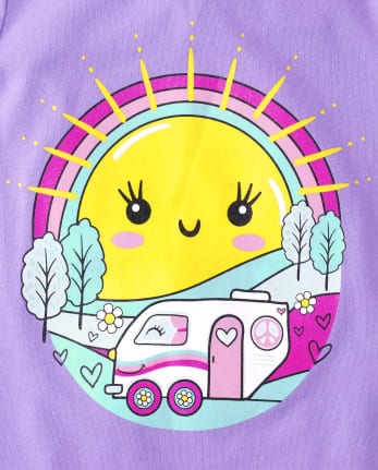 Baby And Niños pequeños Niña Sun Camisetas estampadas 3-Pack