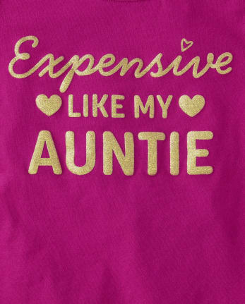 Baby And Toddler Girls Auntie Graphic Tee