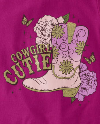 Camiseta con estampado de Cowgirl Cutie para bebés y niñas pequeñas