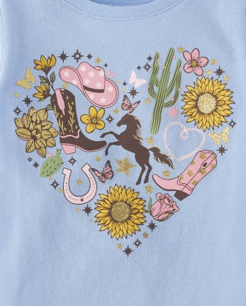 Baby And Niños pequeños Niña Country Heart Camisetas estampadas