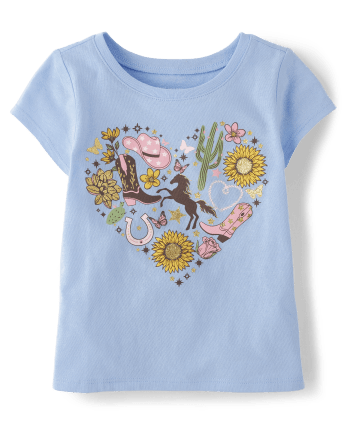 Baby And Niños pequeños Niña Country Heart Camisetas estampadas