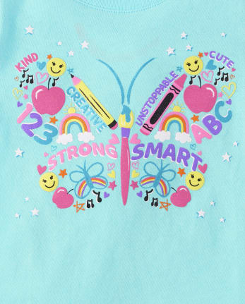 Baby And Toddler Girls Butterfly Graphic Tee