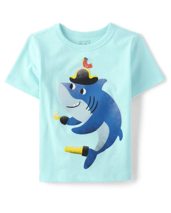 Baby And Toddler Boys Pirate Shark Graphic Tee