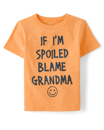 Baby And Toddler Boys Blame Grandma Graphic Tee