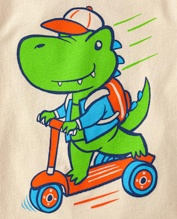 Baby And Toddler Boys Dino Scooter Graphic Tee