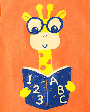 Baby And Toddler Boys Giraffe Book Graphic Tee