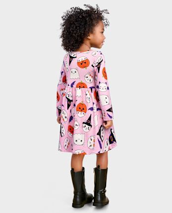 Baby And Toddler Girls Halloween Cat Everyday Dress