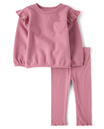 Toddler Girls Heart 2-Piece Outfit Set