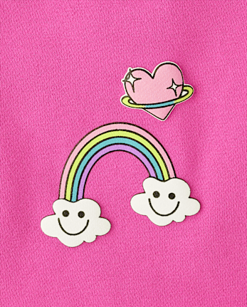 Niños pequeños Niña Rainbow Fleece Conjunto de 2 piezas