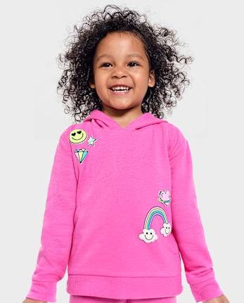 Toddler Girls Rainbow Fleece 2-Piece Outfit Set