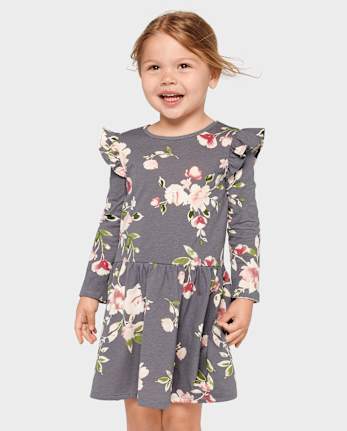 Baby And Toddler Girls Floral Flutter Dress