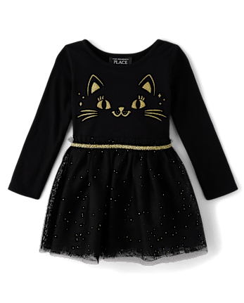 Baby And Toddler Girls Glitter Cat Tutu Dress