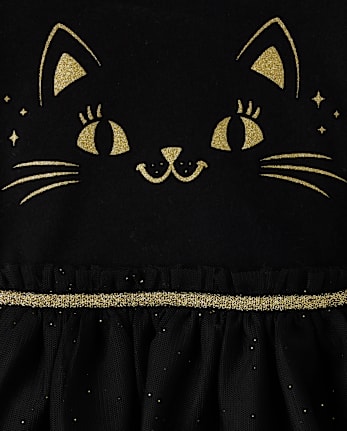 Baby And Toddler Girls Glitter Cat Tutu Dress