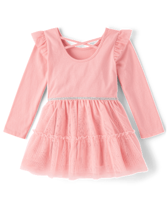 Baby And Toddler Girls Cross Back Tutu Dress