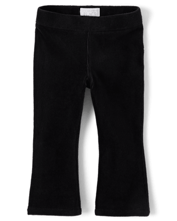 Girls Stretch Faux Corduroy Flare Pants