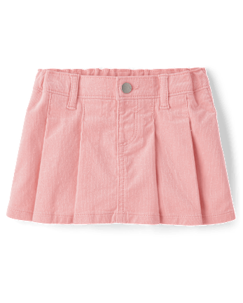 Toddler Girls Pleated Corduroy Skort