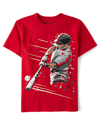 Boys Baseball Player Graphic Tee