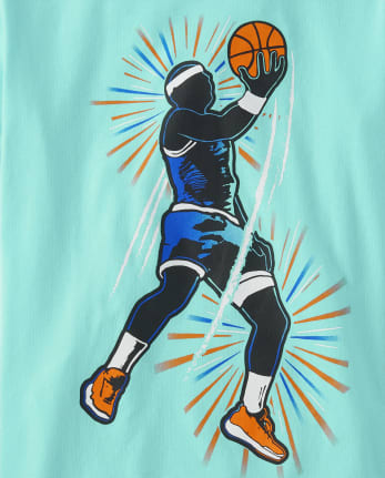 T-shirt imprimé joueur de basket garçon
