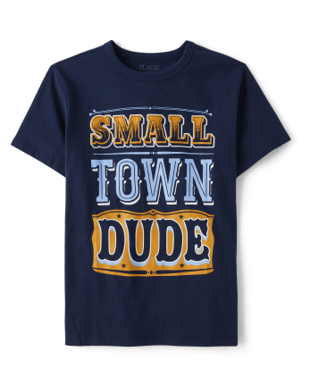 Boys Small Town Dude Graphic Tee