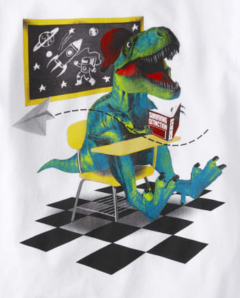 Camiseta con estampado de dinosaurio para niños