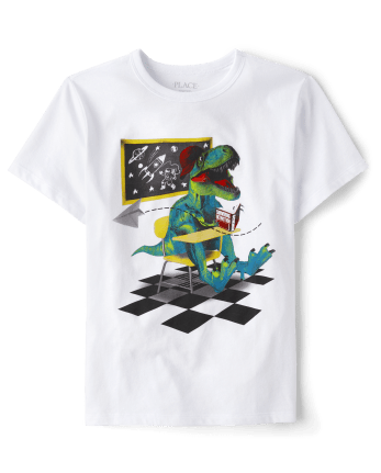 Camiseta con estampado de dinosaurio para niños